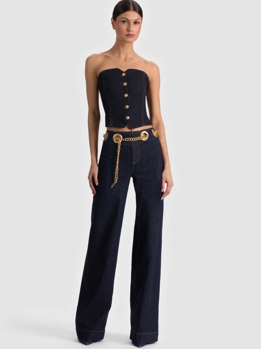 Alice + Olivia JASPER CHAIN BELT JEAN